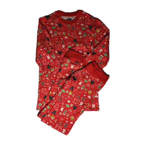 NEW Adult STAR WARS Christmas 2pc PAJAMA SET Size XS Ugly Sweater TOP & BOTTOMS - Picture 1 of 7